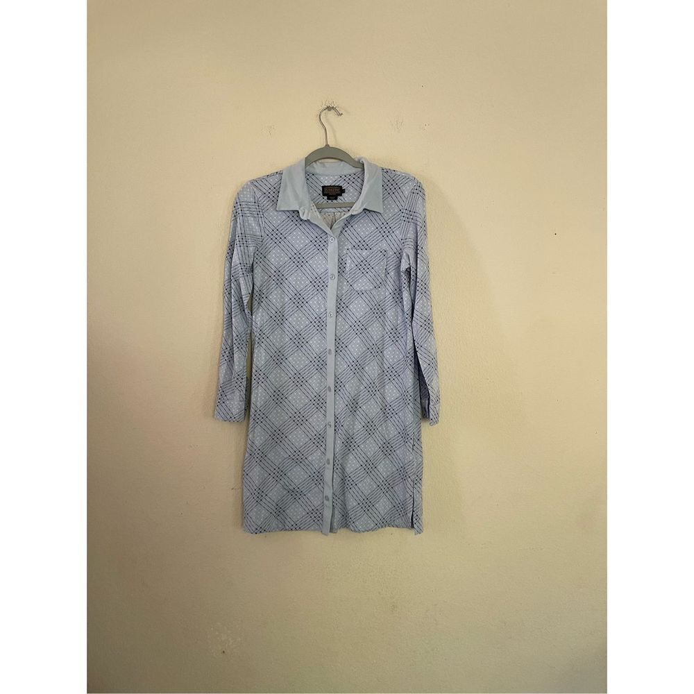 Pendleton blue plaid night sleep dress size small